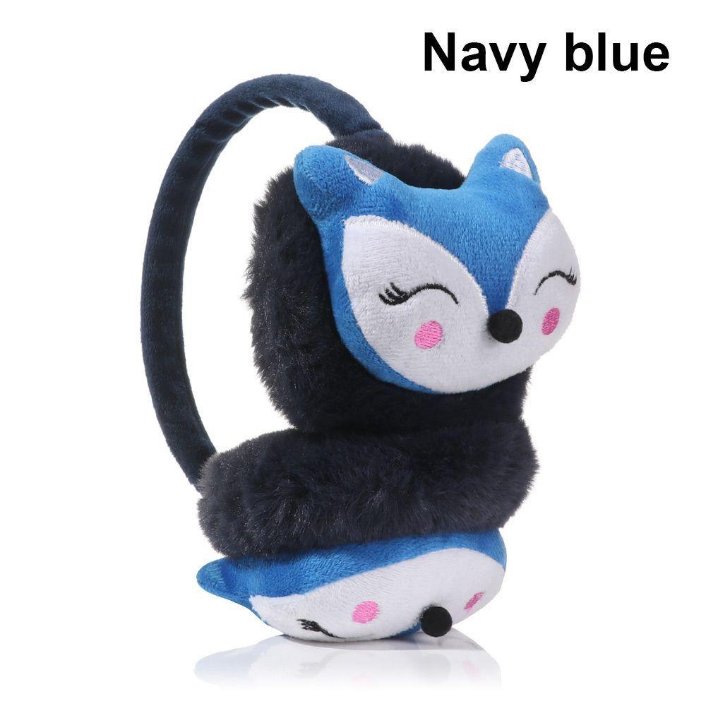 Cartoon Fox Winter Warm Earmuffs Plush Thick Soft Adjustable Ear Cover Ear Protection Warmth Ear Muffs For Aldult Kids