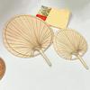 Anti-Mosquito Handmade Woven Straw Fans Portable Decorative Handheld Fans Cattail Fan  Beach