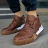Men Footwear Boots Faux Leather Tan Color Lace Up Spring Autumn Season Casual Solid Comfortable 2023 Fashion Ankle Shoes Sewing Base CH057