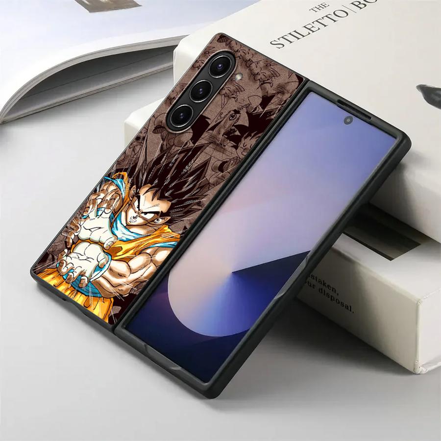 Чехол для Samsung Galaxy ZFold6 ZFold3 Z Fold 7 6 5 4 3 ZFold5 ZFold7 ZFold4 Задняя крышка телефона Аниме Dragon Balls