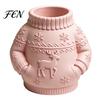 Durable Desk Pen Holder 3D Printed Sweater Holder, Creative Organizer with Elk Snowflake Relief for Home Retro Decor Office School Supplies,