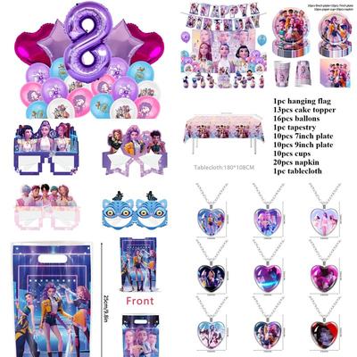 Kpop Демон Вечеринка Воздушные шары Аксессуары Звезда Сердце Шары Kpop Huntrix Воины Воздушный шар Принадлежности для вечеринок