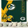 Green Bay Packers Wall Tapestry Aesthetic Wall Hanging Printed Fabric Blanket Decorative Tapestries for Bedroom Living Room Home Decor