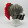 New Halloween Funny Devil Horn Pullover Hat Handmade Wool Hat Baclava Hat
