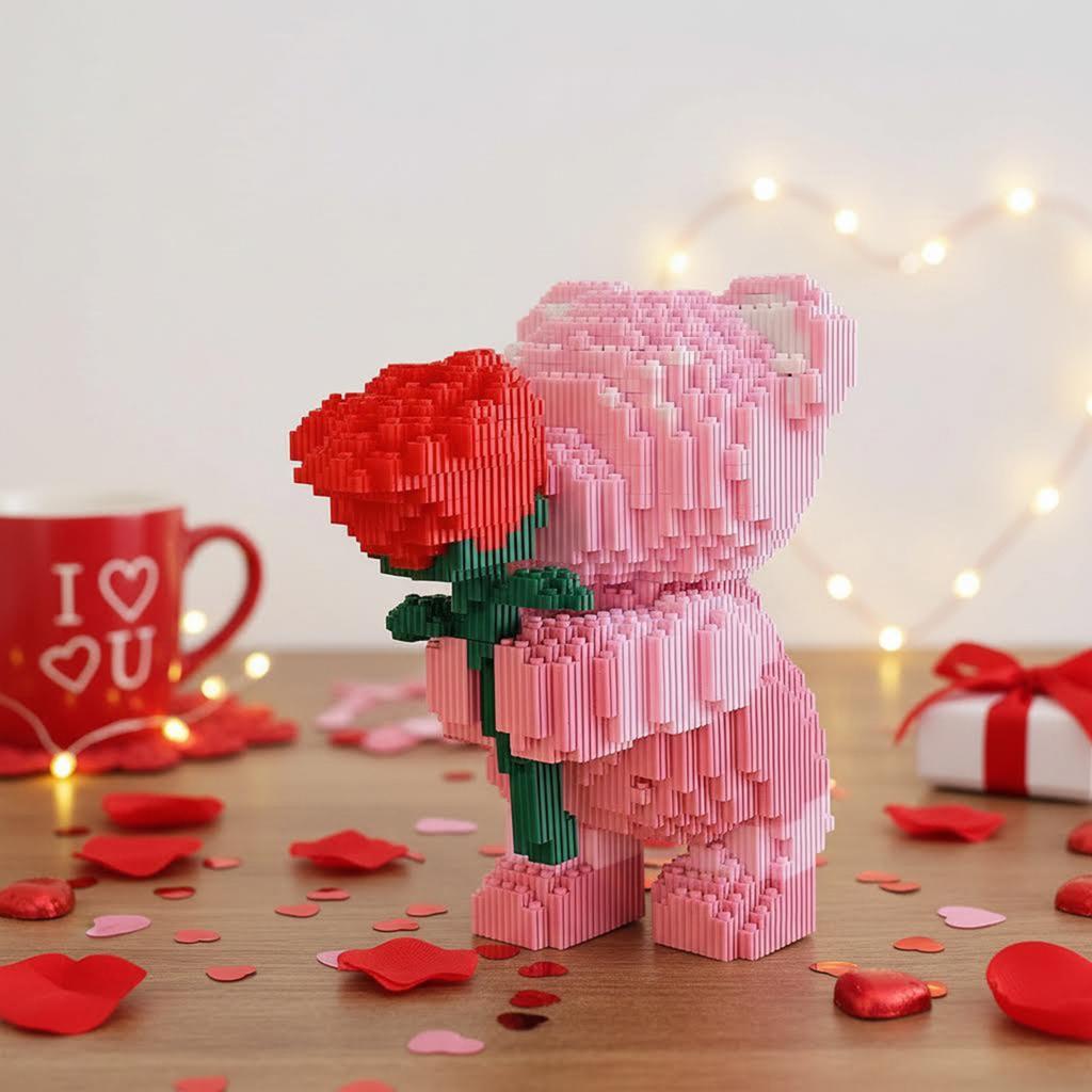 Сделай сам 3D-пазл Медведь Строительные блоки Игрушка-конструктор Медведь Микро Строительные блоки Набор для демонстрации Коллекция для взрослых
