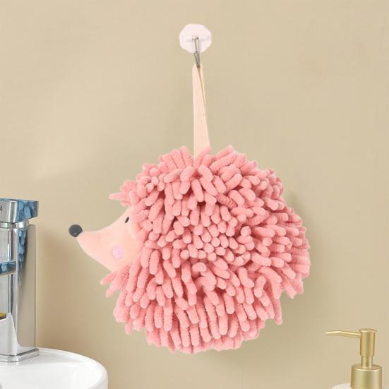 2 шт., полотенца для рук с шариками в виде ежа, сильные впитывающие, быстросохнущие с подвесной веревкой, полотенце для рук из синели из микрофибры