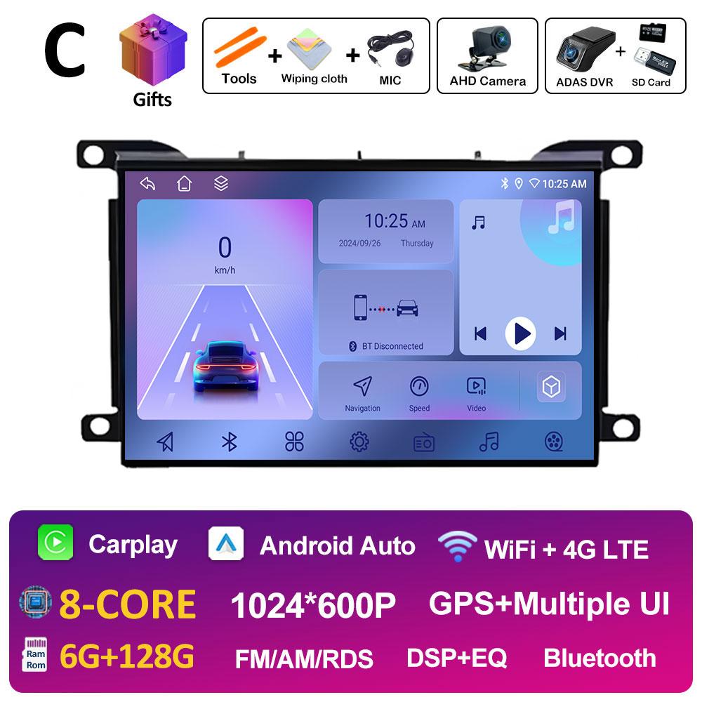 GPS Navi Bluetooth 7 дюймов для Citroen DS5 2010 2011 2012 2013 - 2017 беспроводной Carplay Android 14 Авторадио QLED IPS экран WIFI