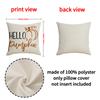 Pumpkin Maple Leaf Letter Cushion Cover Autumn Harvest Linen Print Sofa Cushion Cover Bedroom Bedside Cushion