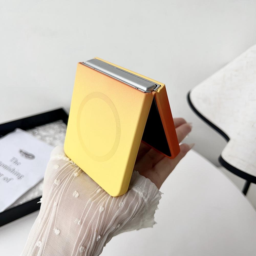 Чехол-книжка Flip 7 SE магнитный Беспроводная зарядка Градиентный для Samsung Z Flip 6 Galaxy Z Flip 7 6 3 4 flip6 flip7 Силиконовый чехол