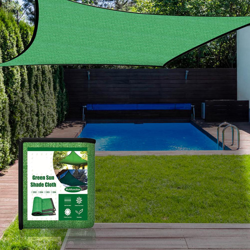 Green Sun Shade Cloth Sun Mesh Shade Net Sunblock Shade Cloth UV Resistant Shade Sunblock Net for