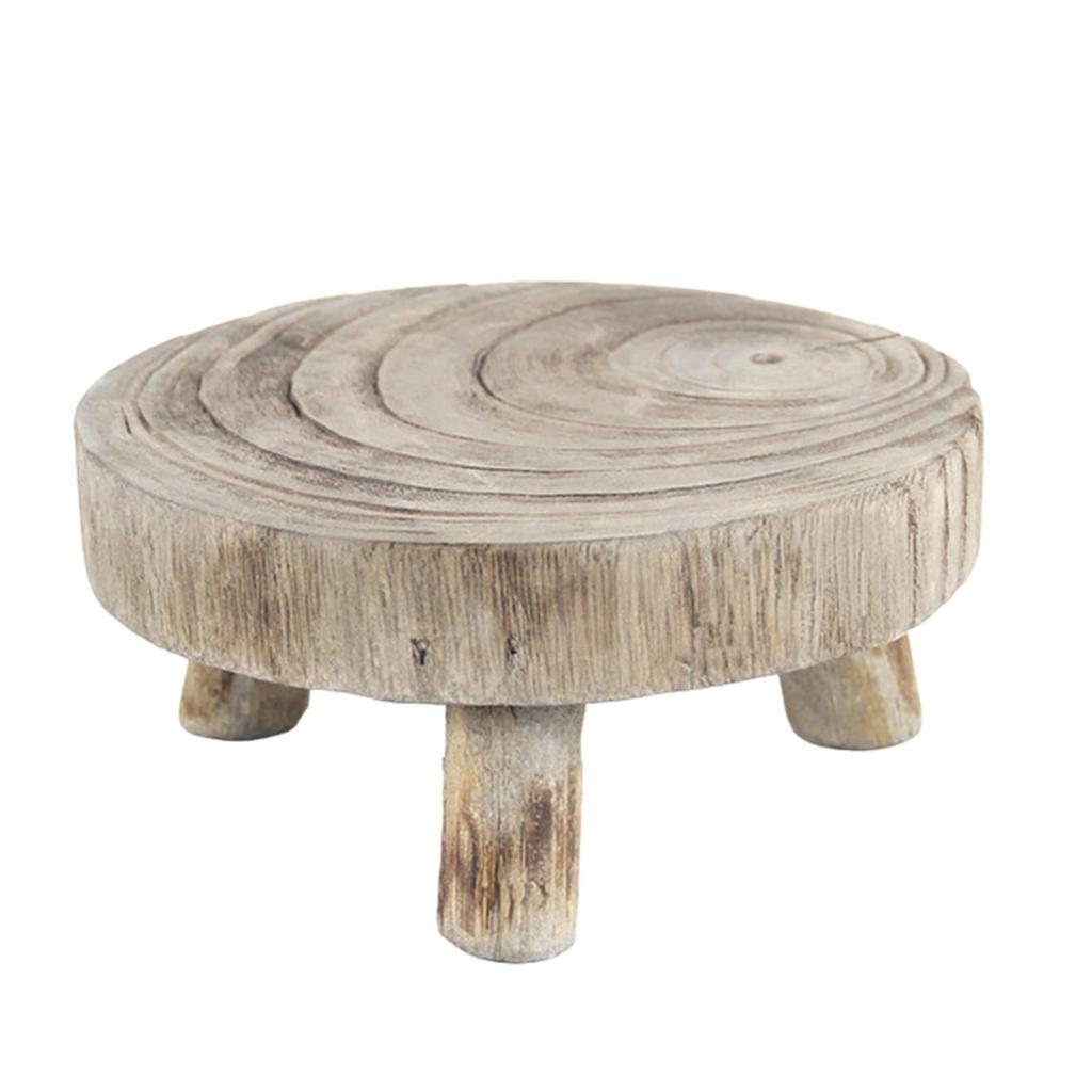 Подставка для растений в деревенском стиле, круглая, модная, деревянная табуретка для растений, для гостиной, офиса, внутреннего двора