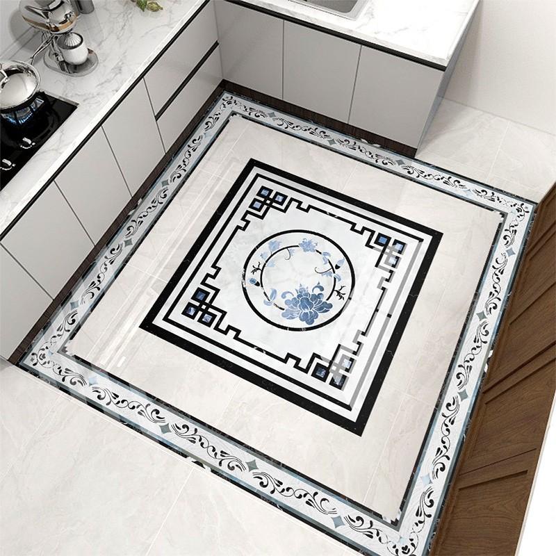 1 шт. самоклеящиеся обои из ПВХ, паркет, мрамор, водонепроницаемые напольные наклейки, квадратные наклейки, нескользящие, для украшения дома