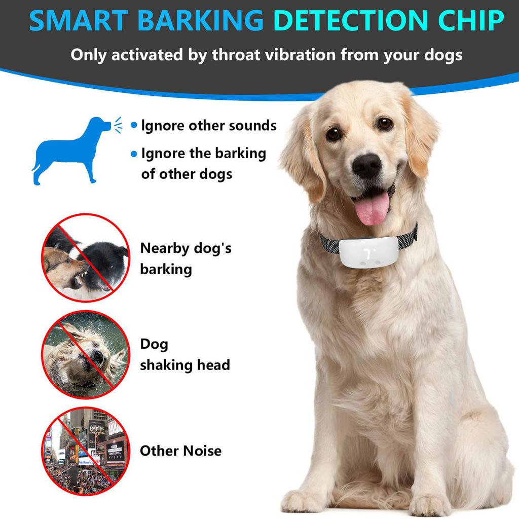 Dog Bark Barking Collar Re able Anti Barking Training Collar Trainer with Three Efficient and Safe Modes for All Dog Breeds