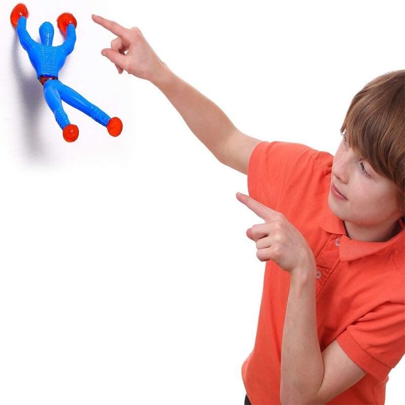 100 шт., мужские оконные гусеницы, разноцветные липкие настенные альпинисты, катящиеся мужские новые эластичные липкие игрушки для детей и взрослых