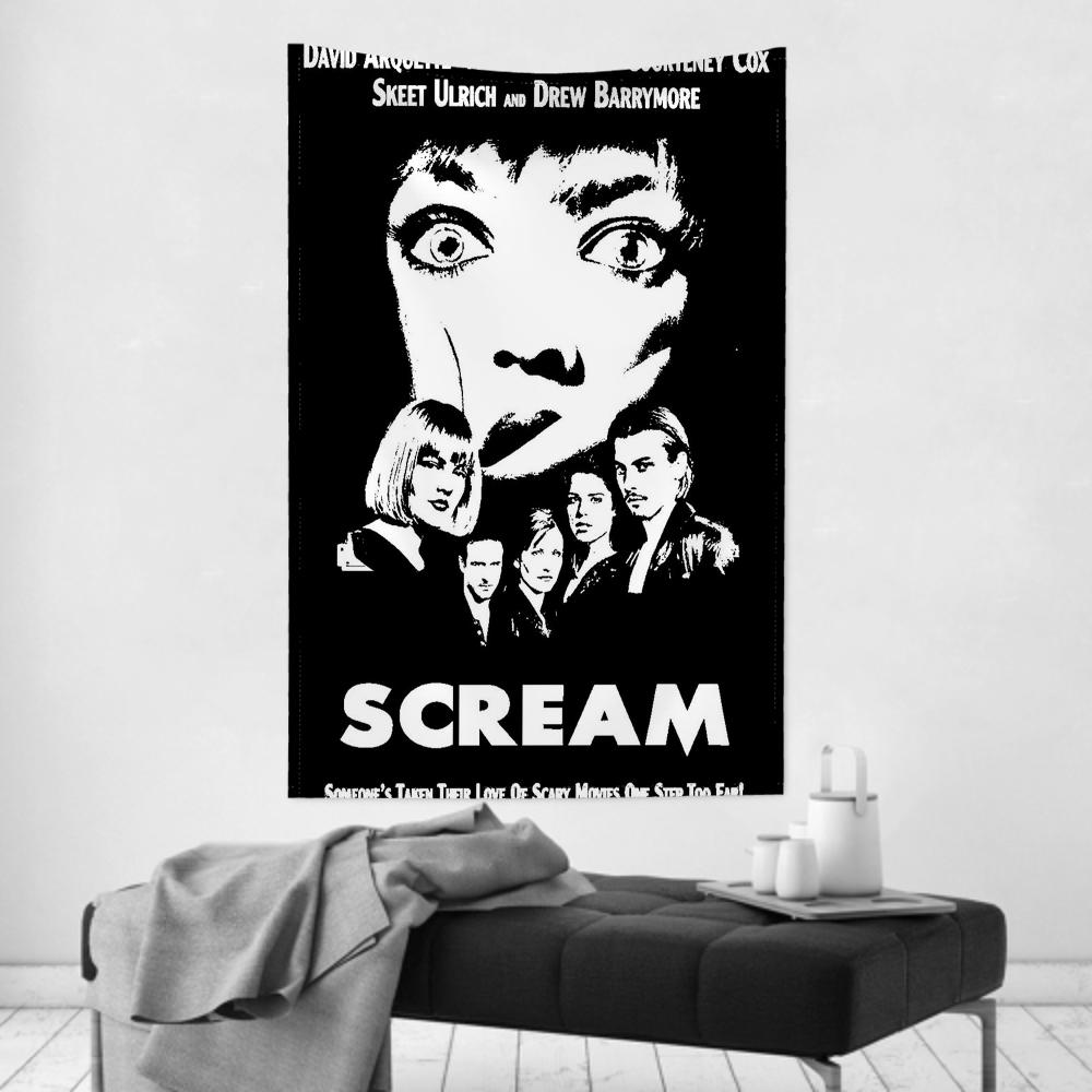 Американский Триллер Саспенс Фильм SScream Гобелен Декор Комнаты Настенная Ткань Вечеринка Подвесной Фон Декор Комнаты Детская Комната