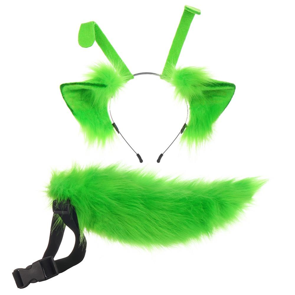 1 Pcs/set Pointed Ear Furry Cat Ears Headband Headdress Cosplay Tail Halloween Headbands Party