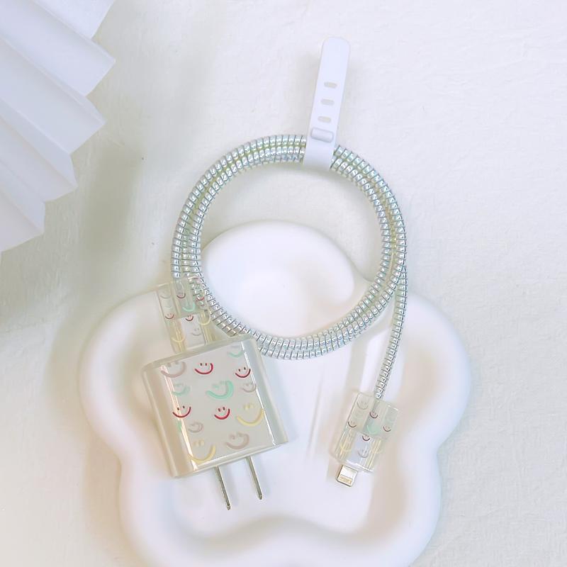 Защита кабеля для передачи данных, спиральная защитная намотка для Apple Iphone 18 Вт 20 Вт, защита для зарядного устройства, силиконовый чехол, предотвращающий поломку