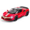 1/32 Scale SF90 Supercar Diecast Car Model Toy, Pull Back Toy Vehicle with Sound and Light for Kids Toddler Boys Girls Gift Collection