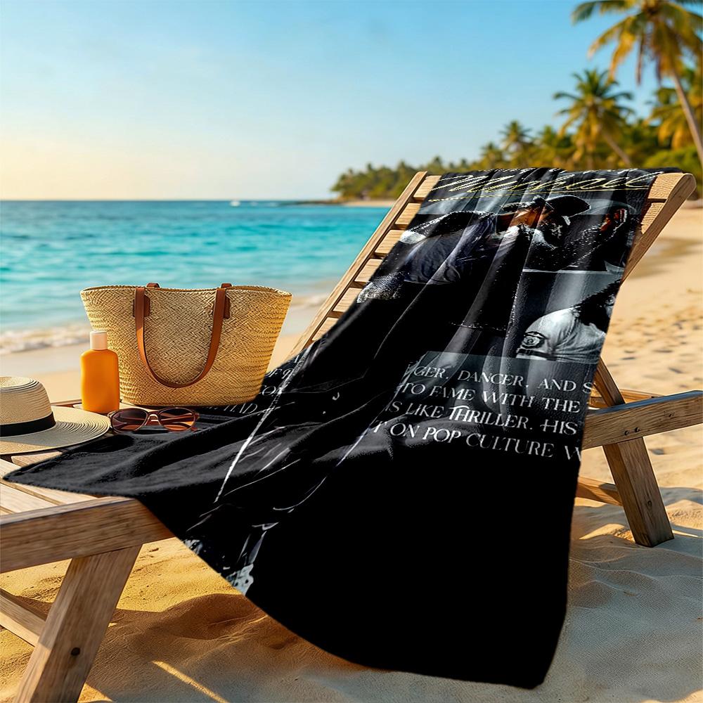 Michael Jackson Beach Towel Super Soft & Absorbent Comfortable Lightweight