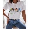 Summer Round Neck 3D Birds Butterflies Dragonflies Print Top Fashionable Casual Short Sleeved Women's T-shirts