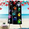 Among Us Print Beach Towel, Large Soft Quick Dry Towel for Beach Camping Swimming