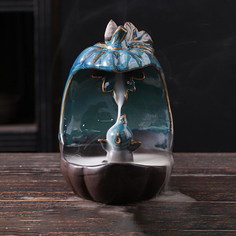 1 шт. курильница для йоги, медитации и домашнего декора, конусы для благовоний, керамический держатель для благовоний с обратным потоком