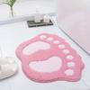 Cute Footprints Big Feet Bath Mats Pads Cartoon Style Toilet Non-slip Rug for Bathroom Carpet Floor Super Absorbent Mat Foot Rug