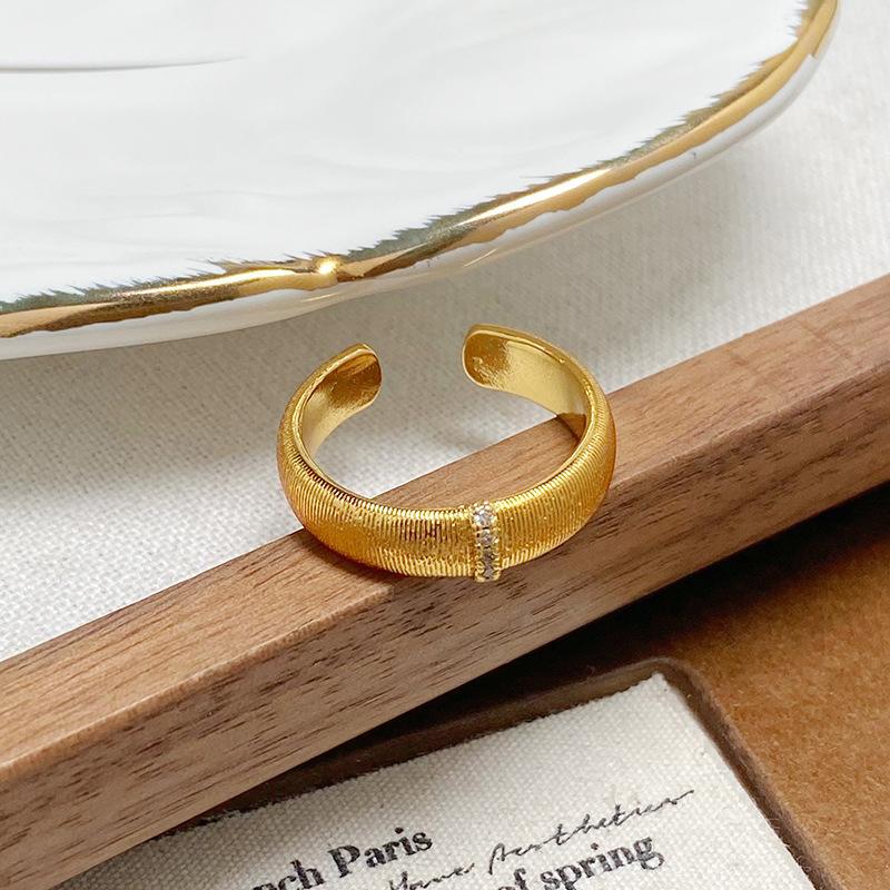 Итальянское ретро дугообразное матовое кольцо Zir*****Pen средневековое винтажное бамбуковое сочленение личность легкая роскошь парное кольцо женское