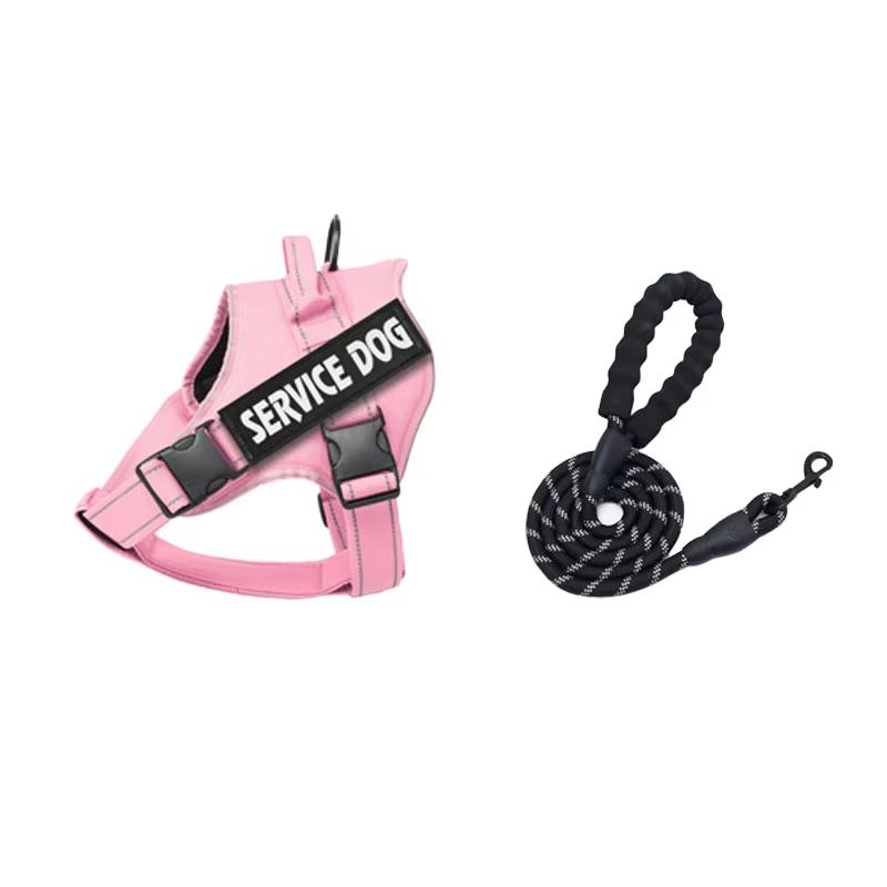 Премиальная шлейка для служебной собаки Светоотражающая, дышащая и регулируемая - Идеально подходит для питомцев эмоциональной поддержки всех размеров В комплекте 4Rem