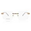 Rimless Square Gold SmaRtbuy Collection Kendra Rt 0038 C16 Fashion Unisex Eyeglasses