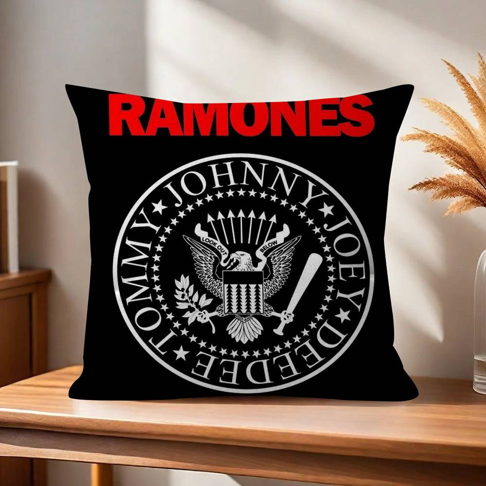 Pillowcase toon Gift Cushion Cover Bedroom Home Sofa Chair Seat Decor pillow case Rock Band RRamones ANIME