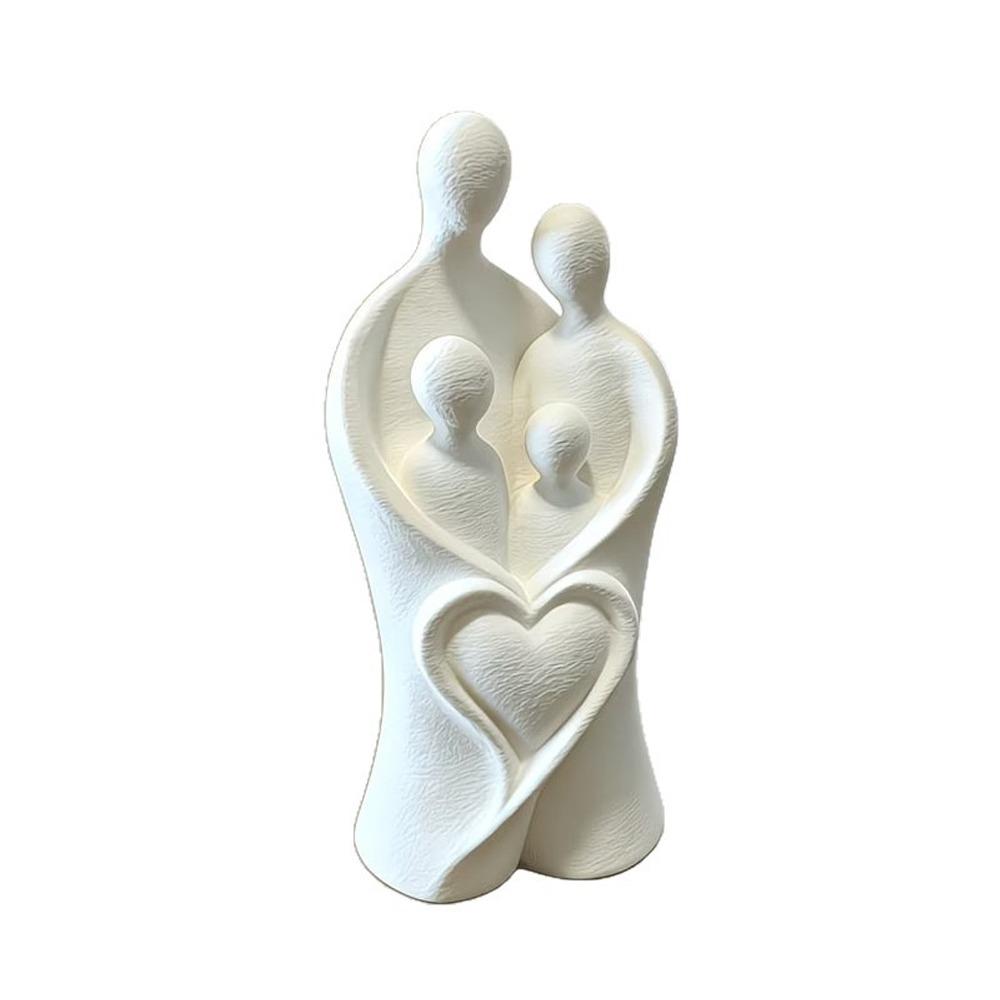 3D Printed Child Hug Heart Art Figurine Plastic Minimalist Figure Statue Bedroom Decor