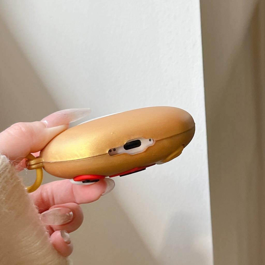 Золотой слиток KT cat для защитного чехла airpods4 apple 2/3 поколение AirPods pro3 чехол для наушников силикон