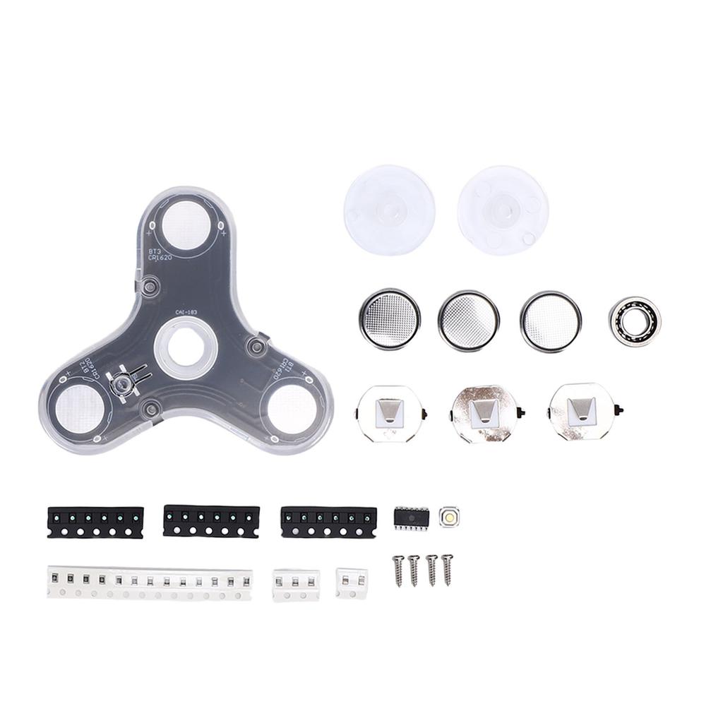Soldering Practice Kit 3 Leaves LED Rotating Gyroscope Project Electronics PCB for Kids Adults