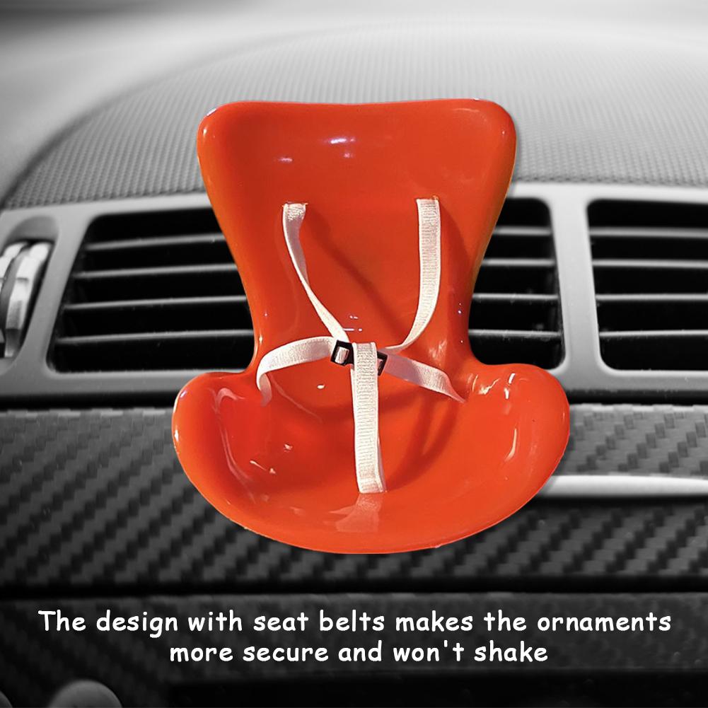 Автомобильное кукольное сиденье для Labubu Mini, сиденье для куклы Labubu Ob11, мультяшный орнамент