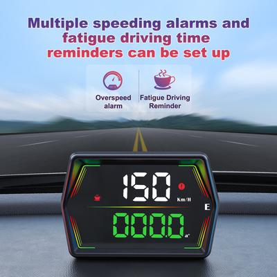 G20/G21 GPS HUD Автомобильный проекционный дисплей Спидометр Компас Умный прибор KMH MPH Напоминание об усталости при вождении Сигнализация о превышении скорости Для Всех Автомобилей