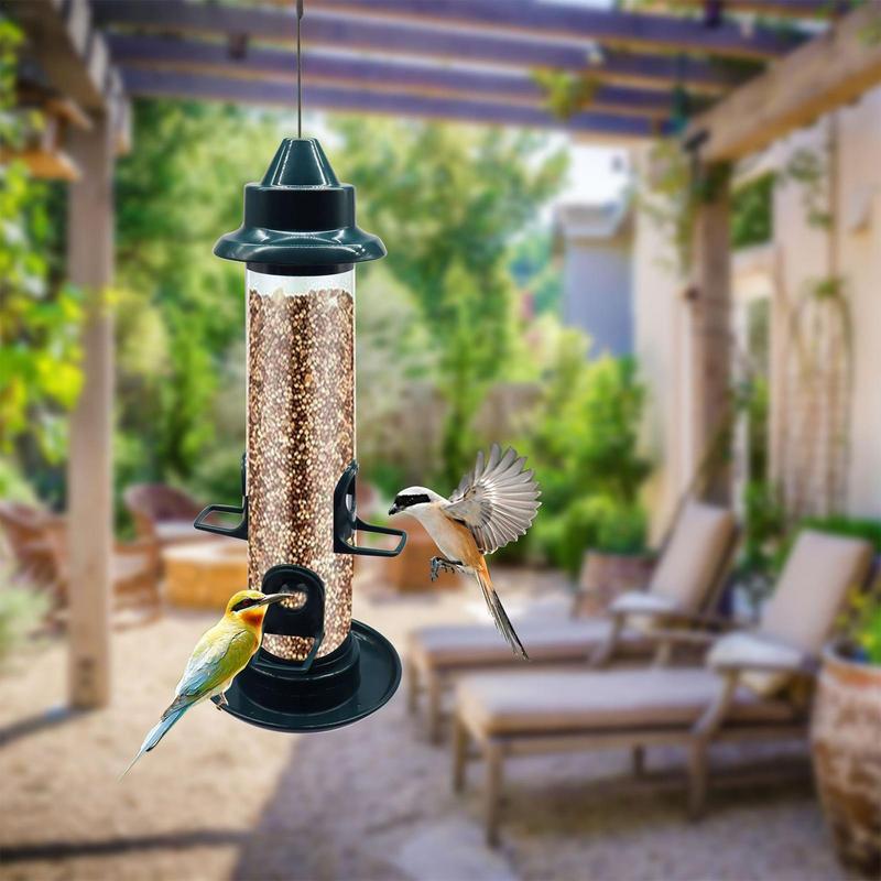 Outdoor Bird Feeder Wild Birds Food Dispenser Tree Mount Feeder Garden Yard Decoration Feeding Station With Weatherproof Roof