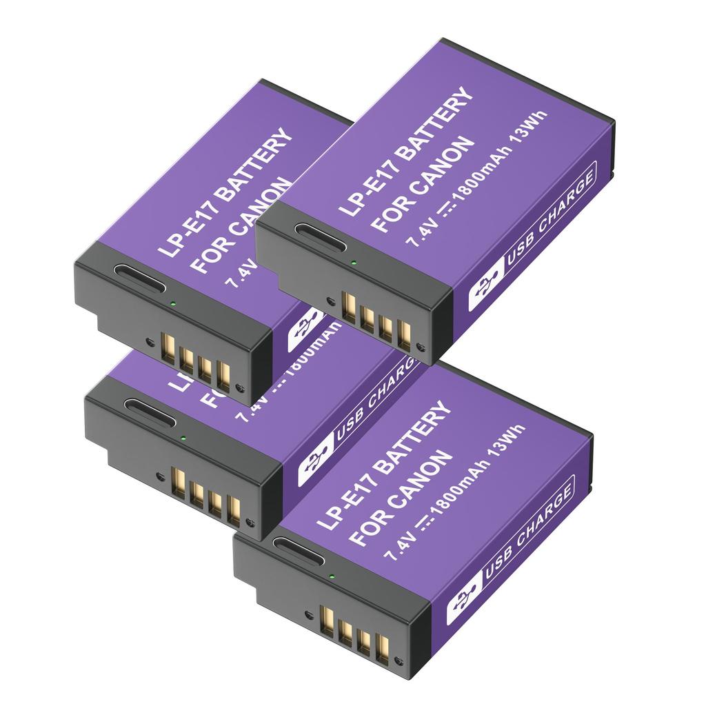 PALO New LP-E17 LPE17 LP E17 Battery Type C Charge 1800mAh for Canon EOS RP 200 250D M3 M5 M6 750D 760D T6i T6s 800D 8000D 77D Kiss X8i
