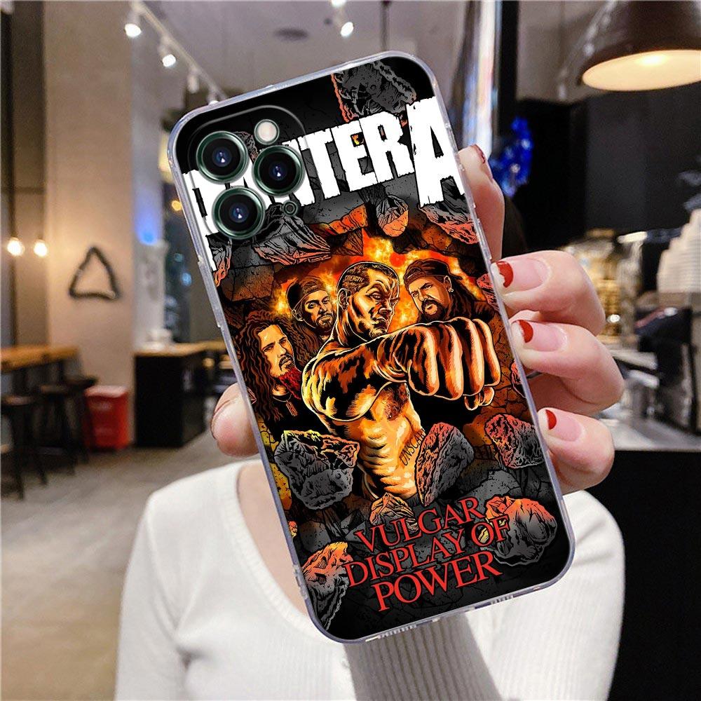 Прозрачный чехол для iPhone 16 15 14 13 12 11 Pro Max Mini Xs XR 8 Plus Dimebag Pantera Рок-группа Даррелл Чехол для iPhone 16 Pro