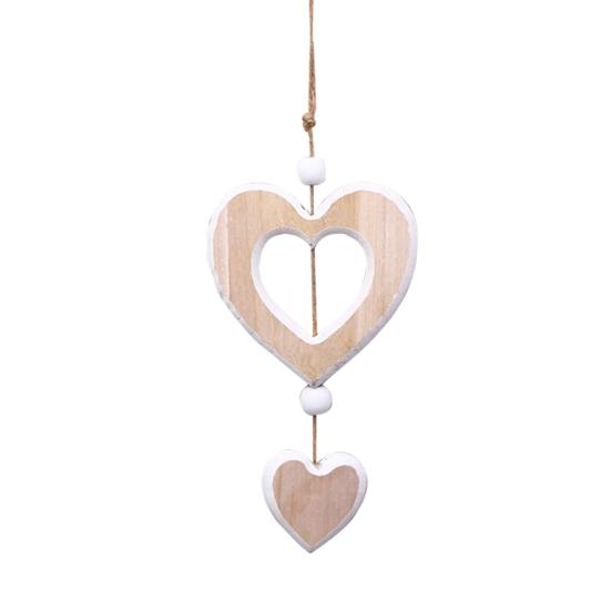 Heart Shape DIY Embellishments Wedding Hanging Pendant Wood Wall Pendant Home Decor