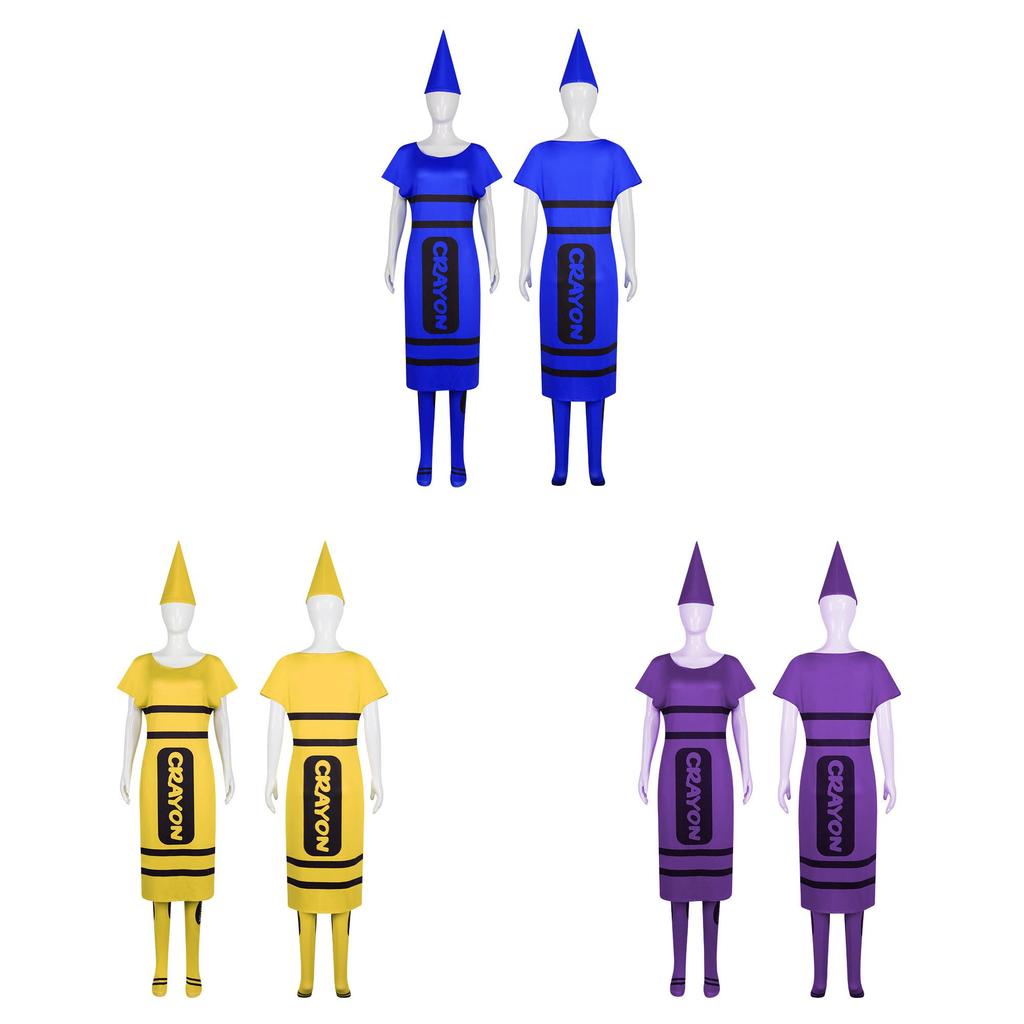 Colored Pencils Cosplay Costume For Adults With Polyester Fabric For Halloween Parties