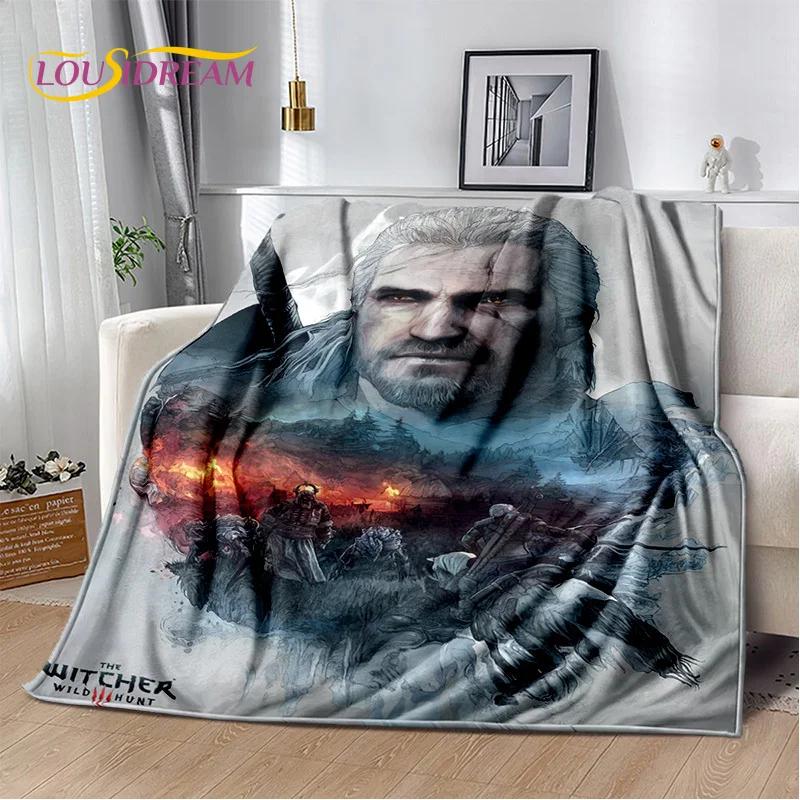 3D The W-Witcher Game Cartoon Soft Flannel Blanket for Beds Bedroom Sofa Picnic,Throw Blanket for Cover Outdoor Leisure Nap Gift
