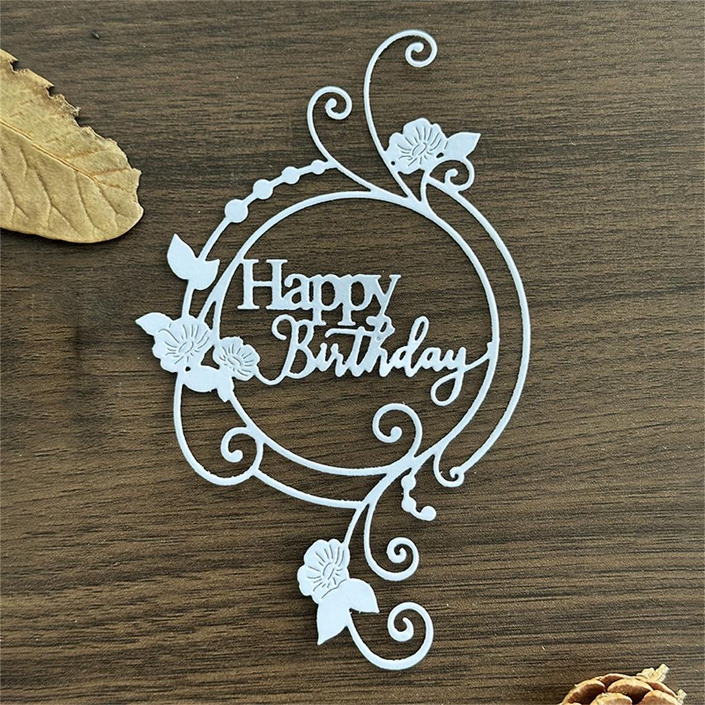 Венок на день рождения Шаблон для вырубки из углеродистой стали Декоративный эмбоссирующий бумажный штамп для скрапбукинга Фотоальбома Изготовления открыток