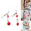 Кулон Помидор Клубника Сладкая Цепочка для Телефона Ремешок Подвески Украшение Брелок Шнурок Маленький Подарок для Женщин Девушек