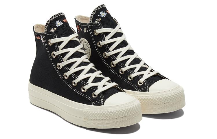 Кеды Chuck Taylor All Star Wmns Converse на платформе High 'Вышитый цветочный - Черный' Женские A01592C