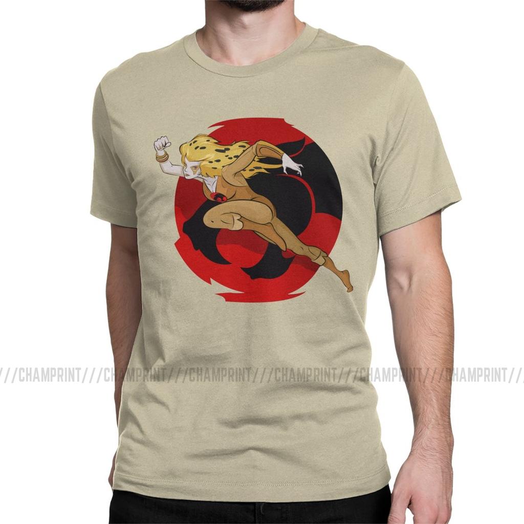 Мужская футболка Cheetara Thundercats 80-х Ретро Мультяшная Одежда Новинка Футболка с Коротким Рукавом Круглый Вырез Новое Поступление Футболка