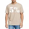 Unisexs tshirt Cotton Quick Dry T Shirt Large White Five Percent Print Adult Workout Tshirt Classic Relaxed Fit Tshirt Travel