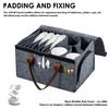 Felt Board Dish Cup Storage Bag Rack Thickened Camping Tableware Container RV Kitchen Cabinet Layered Plate Storage Box Camper