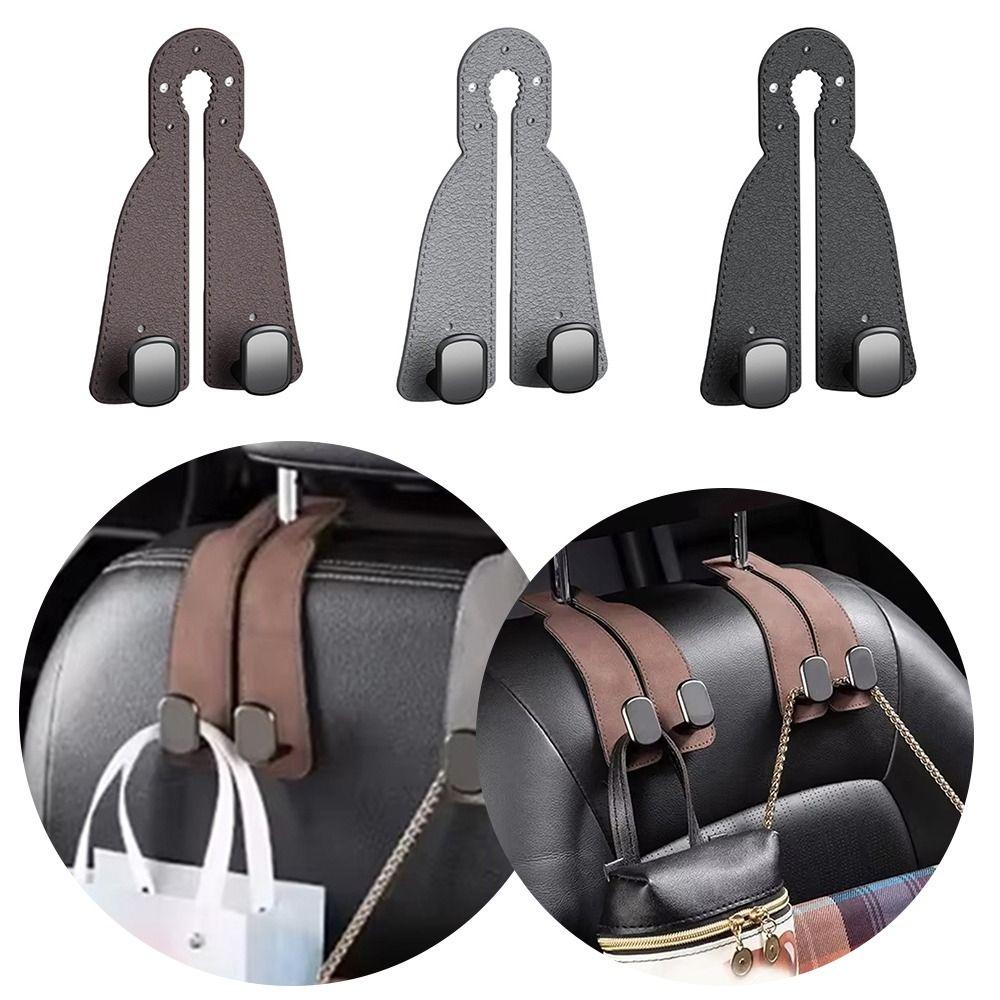 Universal Car Seat Double Hooks Hidden Car Hooks Car Headrest Hook  Car Interior Accessories