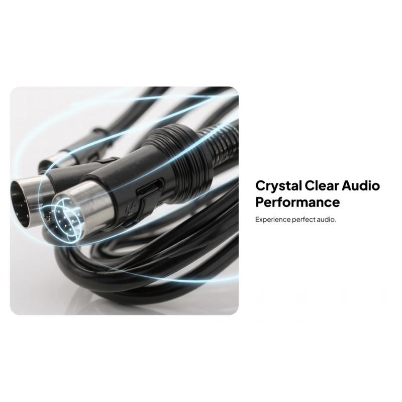Car Audio Wire 13 Pin DIN Connector Extension Cable Male Plug Head Unit CD Changer Adapter for Stereo Setup